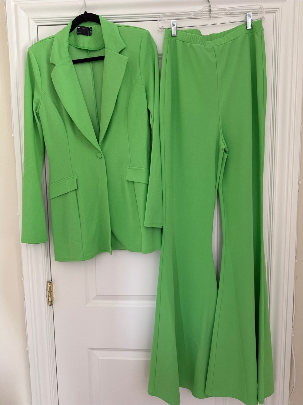 ASOS Bright Green Wide-Leg Jumpsuit Set